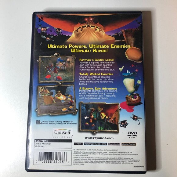 Rayman 3 Hoodlum Havoc PS2 (Sony PlayStation 2, 2003) No Manual - Tested - Picture 2 of 4